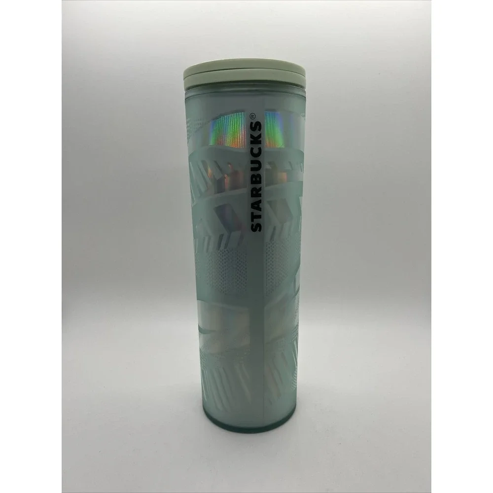 Starbucks 2021 Christmas Holiday 16 Oz Cold‎ Cup Tumbler Sip Lid Ribbon Ice